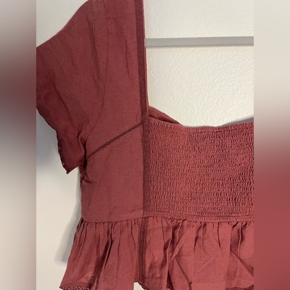 American Eagle Outfitters Women’s Boho Peplum Blouse - Picture 4 of 5